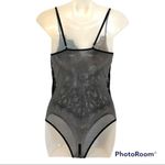 Women’s Black Lace & Fish Net Bodysuit Photo 1