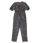 Joie  Zebra Print Jumpsuit XS Wrap Waist Puff Sleeve Chic Boho Party Photo 5