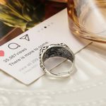 Cute‎ Owl Blue Eye Silver Ring, Adjustable Size, Bird, Fun Photo 8