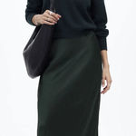 Madewell Satin Maxi Slip Skirt Luxury Forrest NWT 4 Photo 0