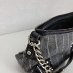 Apt. 9  Womens Shoulder Bag OS Gray Striped Rhinestone Croc Embossed Chain Handle Photo 14