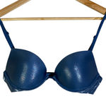 Victoria's Secret  Teal Sparkle Plunge Padded Bra 34C Photo 0