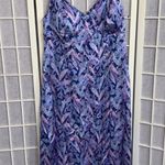 Lilly Pulitzer Keana Satin Midi Designer Slip Dress Barton Blue & Star Gazing 8 Photo 0