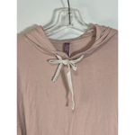 Adore Me Women's Long Sleeve Drawstring Pullover Hooded Sweatshirt Pink Small Photo 2