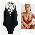 J.Crew NWT  Strappy Plunge with Beads One-piece Swimsuit Size 12 Photo 1