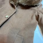 Lauren Ralph Lauren Womens Wool Penny Lane Dress Coat Faux Fur Collar SZ 12 $355 Tan Photo 10