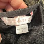 Victoria's Secret 90s Y2K Vintage Glitter Black Gold Mini Lace Trim Slip Dress L Photo 2