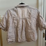 ZARA  Beige Linen Button-Up Shirt Photo 4
