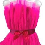 Indiexo Pink Tulle Strapless Sleeveless Tube Bandeau Prom A Line Mini Dress XS Photo 10