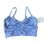 l*space Revolve L* Women’s XS Soren Crop‎ Top Purple Blue Pastel Checkered Sporty Photo 1