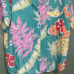Vintage 80s Hawaiian Tropical Blouse Unisex Size M Photo 4