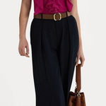 Ralph Lauren NWT Lauren  Crinkle Georgette V-Neck Fllutter Sleeve Ruffle Photo 0