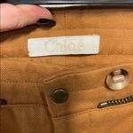 Chloé CHLOE WOMENS DESIGNER BIKER TROUSER PANTS KHAKI BROWN ITALIAN 34/ US 0 Photo 7
