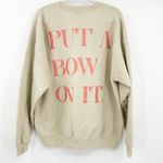 Gildan Womens Coquette Put A Bow On It Graphic Crewneck Sweatshirt Size XL Beige Photo 6