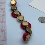 Vintage red white blue button style link bracelet. Photo 4