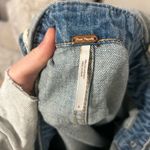 Free People Louise Denim Bib Skirtall Overall Mini Skirt Dress Snap Side Size 8 Photo 6