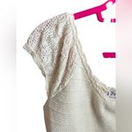 ZARA Womens Crocheted Cream Cotton Top Medium Boho Summer Beach Festival *flaw Photo 3