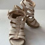 Dirty Laundry NWOB Fun stuff Gladiator lug sole heeled sandals natural hemp 6.5 Photo 0