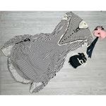 Vintage Victorian black and white stripe dress retro Halloween costume cosplay m Size M Photo 4