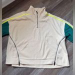 Free People Movement Arena Stripe Half Zip Pullover Fleece Sweatshirt Green S M Photo 3