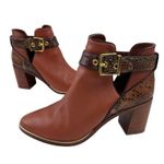 Ted Baker * London Nissie Split Shaft Ankle Boots Womens 38 Brown Leather Luxury Photo 7