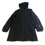 Kenneth Cole Black Wool Blend Hooded Zipper Winter Coat Jacket size 12 Photo 0