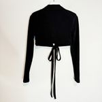 We Wore What Danielle Bernstein Wrap Around Tie Top in Black Sexy Chic Revolve Size‎ Medium Photo 8