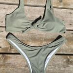 Olive Green Tie Bikini Photo 0