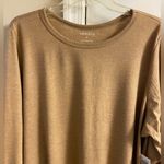Torrid  classic fit crewneck top tunic shirt heather tan 3X NWT Photo 2