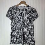 Mott 50 Women's M Navy Geometric Bamboo T Photo 0