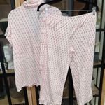 Eberjay Eberjey block print pajamas set floral short sleeve button down top pants modal Photo 2