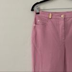 St. John High Waist Polo Sport Cropped Cotton Pink Trousers Pants Sz 6 Photo 5