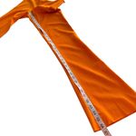 Versace  Cady Bright Orange Pants IT/EU 42 Viscose Satin Bootcut Shiny US 6 Med M Photo 13