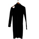 Helmut Lang  Black Bodycon Long Sleeve Cutout Dress Size M/L Photo 4