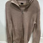 J.Crew  Men’s quarter-zip 100% cotton tan Small. Preppy, old money, East Coast, New England, Hamptons, Nantucket  Photo 1