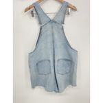 Wild Fable  Jean Bib Overall Shorts Women's XL Light Wash Distressed Bin9 Photo 4