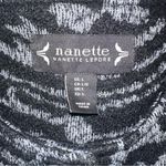 Nanette Lepore Jacquard Sweater Jacket Size Large Black Gray Filigree Wool Blend Photo 5