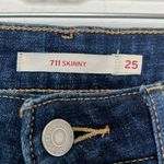 Levi's Levi’s 711 Skinny Jeans Distressed Knee Medium Wash Size 25 Photo 1