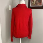Ralph Lauren Lauren Jeans Co Hana Red Asymmetrical Zip Sweater Large NWT Cotton Photo 4