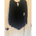 Abel the label ASTR the Label Romper - Long Sleeve, Pleated, V-Neck, Black, Size M Photo 4