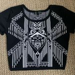 Jealous Tomato Black & White Crop Top Photo 0