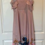EXPRESS Blush Floral Midi Dress XS Photo 2