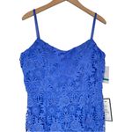 Taylor Periwinkle Blue Maxi Lace Dress With Corset Lace Up Back size 16 NWT Photo 3