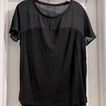 Tahari  Women’s Black Sheer Blouse Size Medium Photo 0