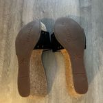 Splendid Women's Black Cork Wedge Sandals Size 7.5 Studded Slip-On Casual Photo 5