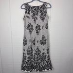 Newport News Vintage Black Floral Lace Print Sleeveless Dress Midi Fit & Flare Photo 3
