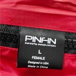 PinFin Women’s Hooded Windbreaker Alpha Jacket Size Large Red Hiking Rain Coat Photo 8
