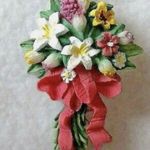 Flower Bouquet Pin Pink Photo 0