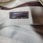Dooney & Bourke Womens Monogram Bag Brown Signature Canvas Leather Trim Y2K Photo 10