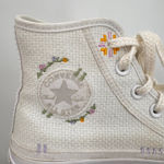 Converse  Chuck Taylor All Star Lift Platform High Top White Flower Embroidery 6 Photo 5